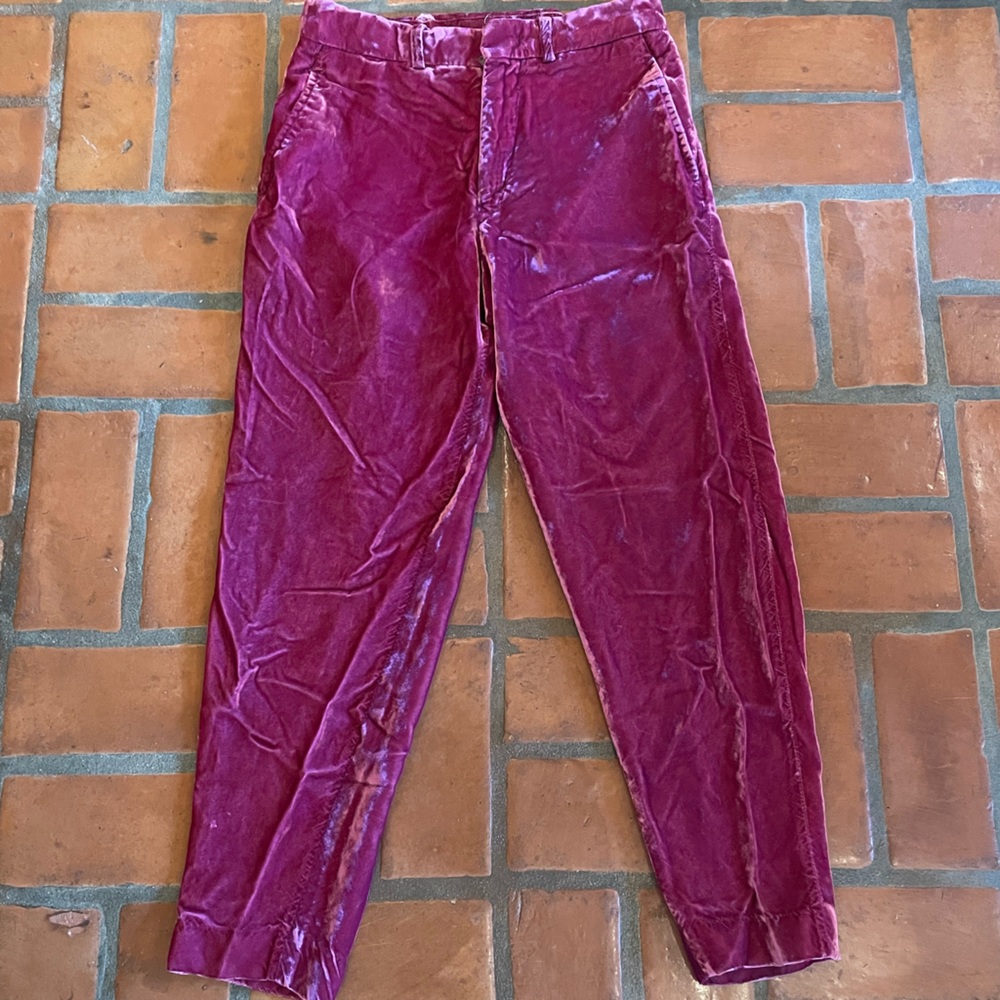 Handmade velour pants